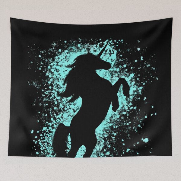 Item preview, Magical Blue Unicorn Silhouette  designed and sold by Lady-Lilac.