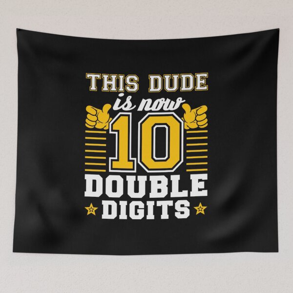 Item preview, 10 Year Old Birthday Shirt - This Dude is Now Double Digits designed and sold by juunde611.