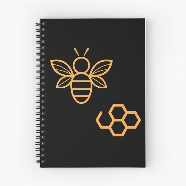 Item preview, Bee with Honey Comb Yellow on Black Cute designed and sold by vle707.