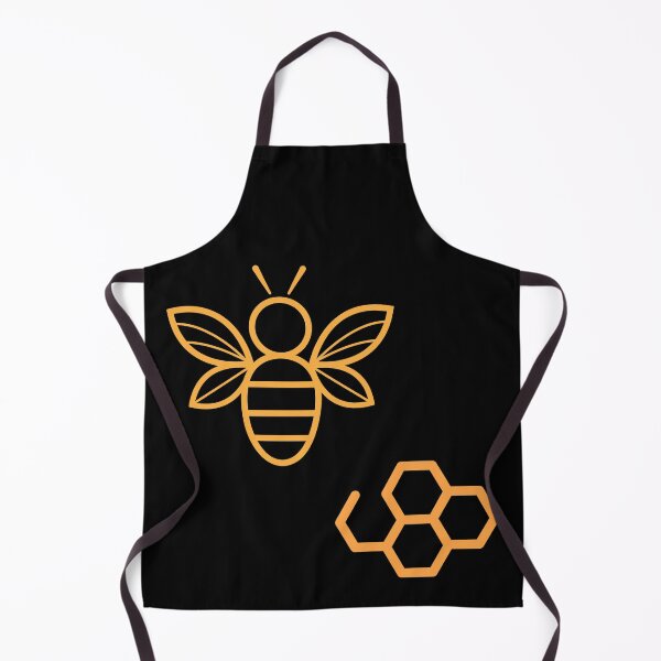Item preview, Bee with Honey Comb Yellow on Black Cute designed and sold by vle707.
