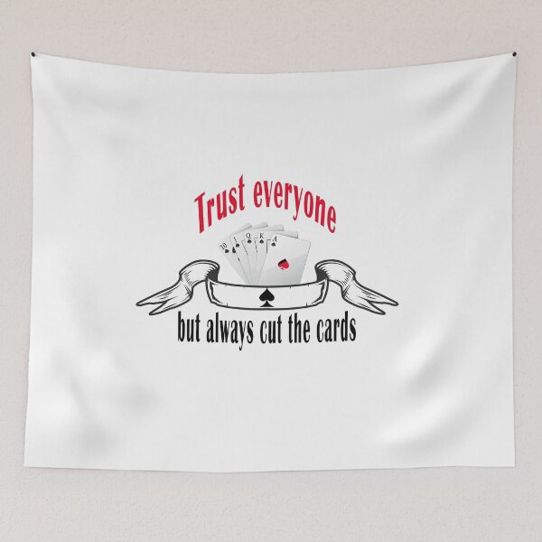 Item preview, Fuuny play cards Trust everyone but always cut the cards ,gift idea for lovers Gambling designed and sold by Mac Store.