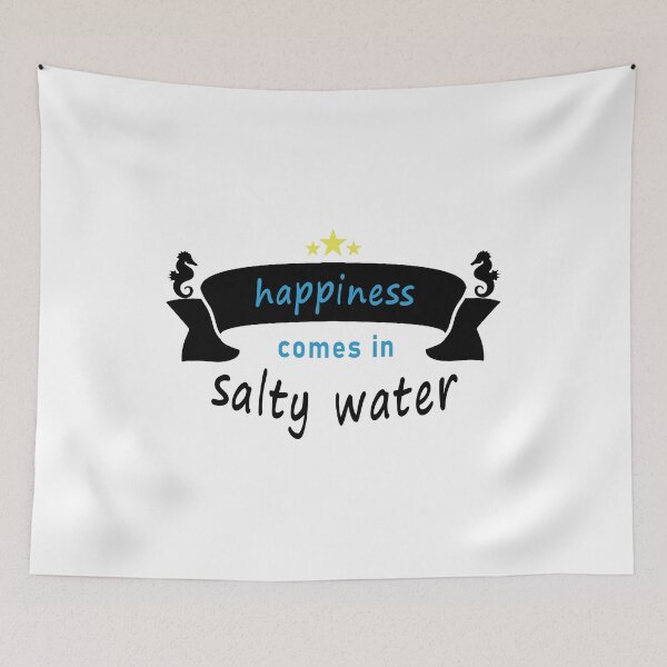 Item preview, Fuuny sea happiness comes in salty water ,gift idea for lovers beach and sea designed and sold by Mac Store.