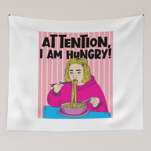 Item preview, Funny And Hungry Girl With Saying designed and sold by flofin.