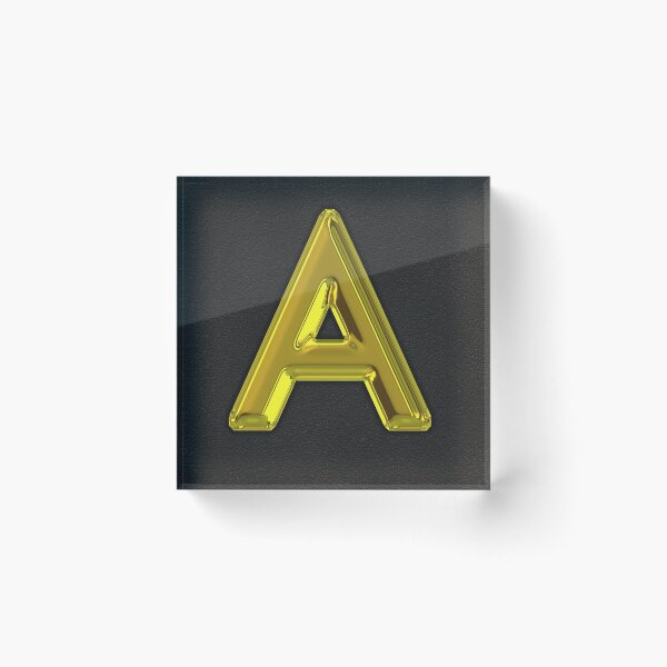 Item preview, Uppercase A in gold designed and sold by leobrix.