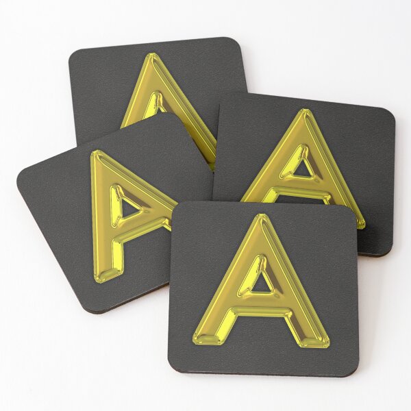 Item preview, Uppercase A in gold designed and sold by leobrix.