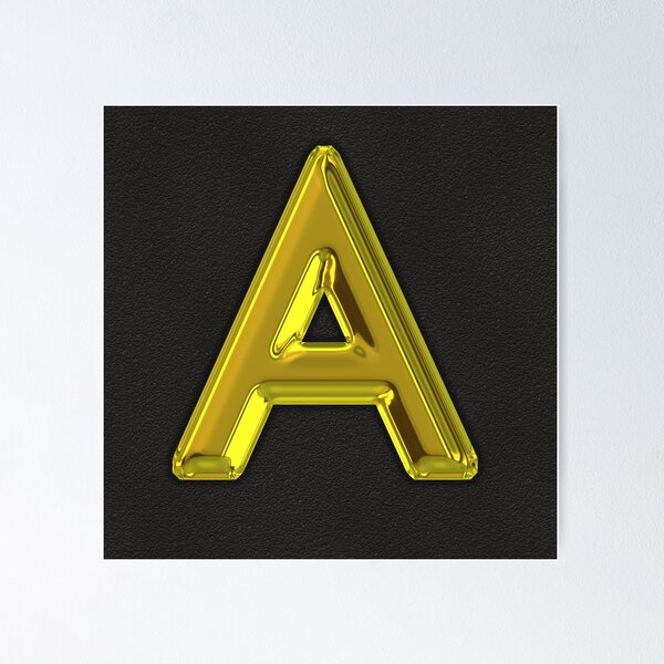 Item preview, Uppercase A in gold designed and sold by leobrix.
