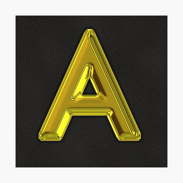 Item preview, Uppercase A in gold designed and sold by leobrix.