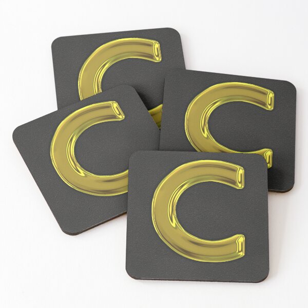 Item preview, Uppercase C in gold designed and sold by leobrix.