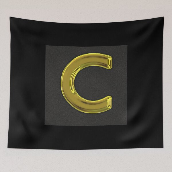 Item preview, Uppercase C in gold designed and sold by leobrix.