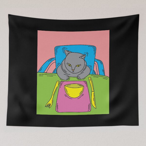 Item preview, Funny And Hungry Cat designed and sold by flofin.