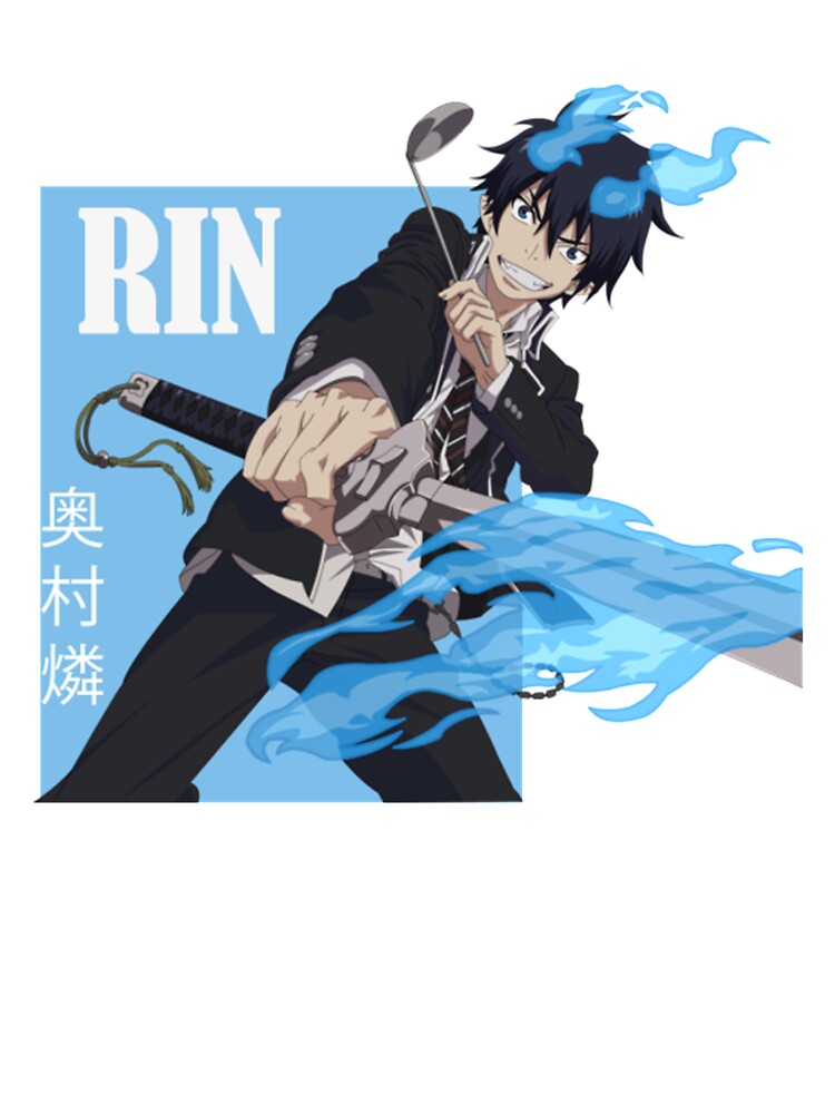 Male anime character holding sword, anime, Blue Exorcist, Okumura Rin, fire  HD wallpaper | Wallpaper Flare
