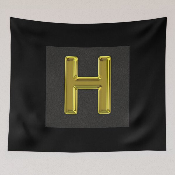 Item preview, Uppercase H in gold designed and sold by leobrix.