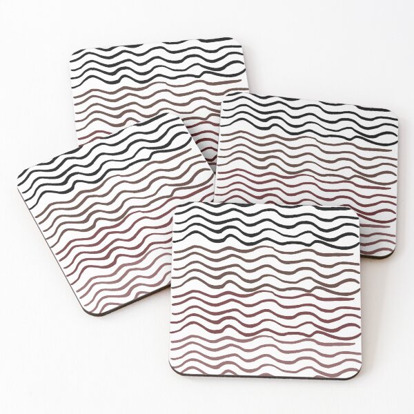 Item preview, Black And Brown Abstract Waves Pattern designed and sold by ArtbyCharmante.