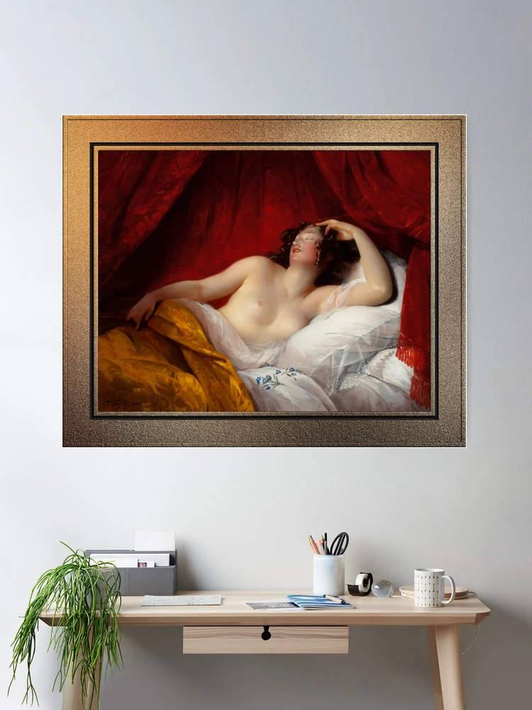 Le Sommeil by Aimée Pagès-Brune Classical Art Xzendor7 Old Masters Reproductions Floor Pillow