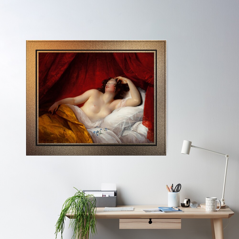 Photo Retouching Of Le Sommeil by Aimée Pagès-Brune Classical Art Xzendor7 Old Masters Reproductions Poster
