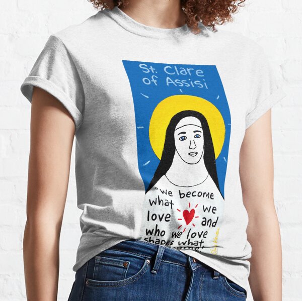 Saint Clare of Assisi pop folk art Classic T-Shirt