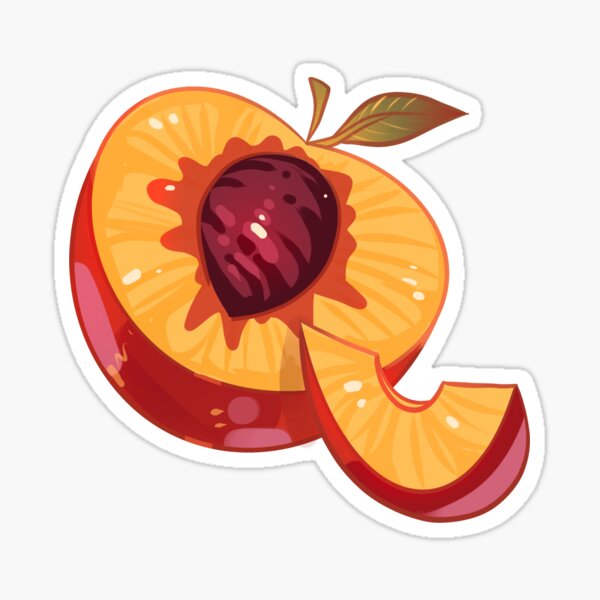 Sticker: Frisches Obst Pfirsich