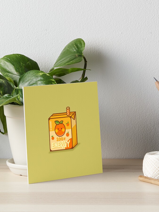 Orange Juice Box Art Board Print for Sale by Gmaish