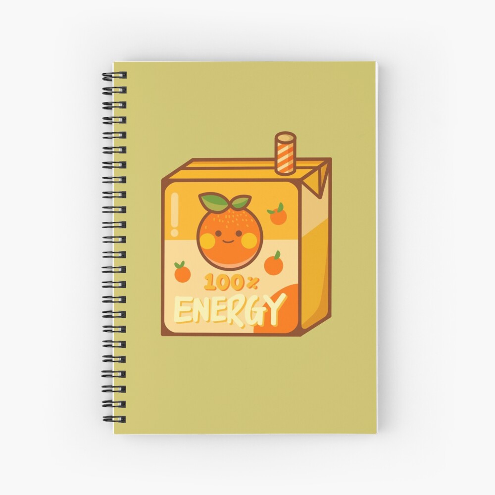 Orange Juice Box Spiral Notebook