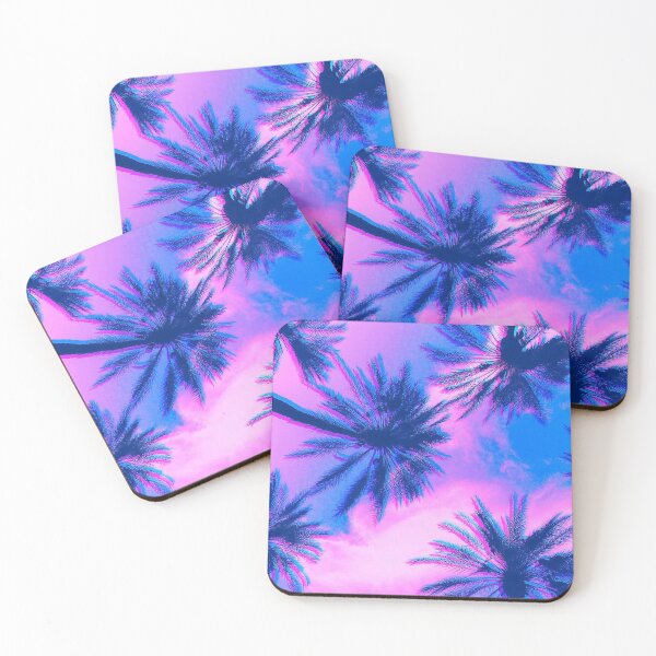 Item preview, Trippy Vaporwave Palm Trees Glitch Art designed and sold by glitchhub.