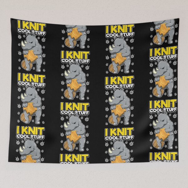 Item preview, I Knit Cool Stuff - Rhino Knitting designed and sold by anziehend.