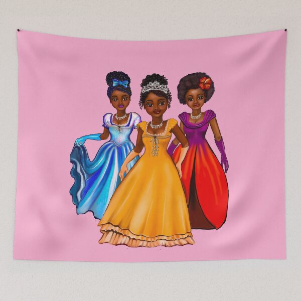 Item preview, Three princesses  ! beautiful  black girls with Afro hair, brown eyes and dark brown skin. Hair love ! designed and sold by Artonmytee.