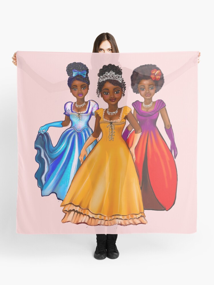 The best Gifts for black girls 2022 Three princesses ! beautiful black and  white girl princesses Sticker for Sale by Artonmytee