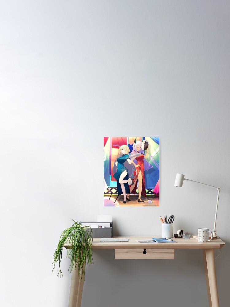 Azusa Aizawa and Laika - Slime Taoshite 300-nen Poster for Sale by  Starbubblepress