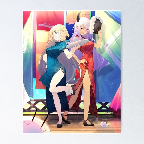 Azusa Aizawa and Laika - Slime Taoshite 300-nen Poster for Sale by  Starbubblepress