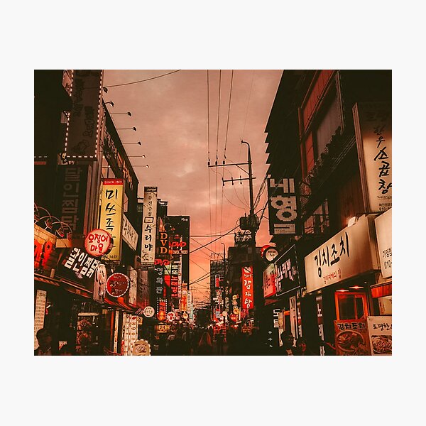 Seoul neon streets Photographic Print
