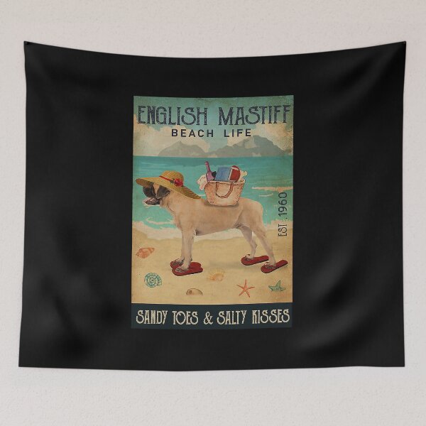 Item preview, English Mastiff Dog Beach Life Sandy Toes designed and sold by Douglafa.