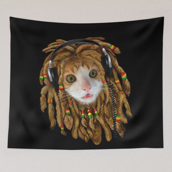 Aperçu de l'œuvre Le chat Dreadlock aime la musique créée et vendue par Elmanji.