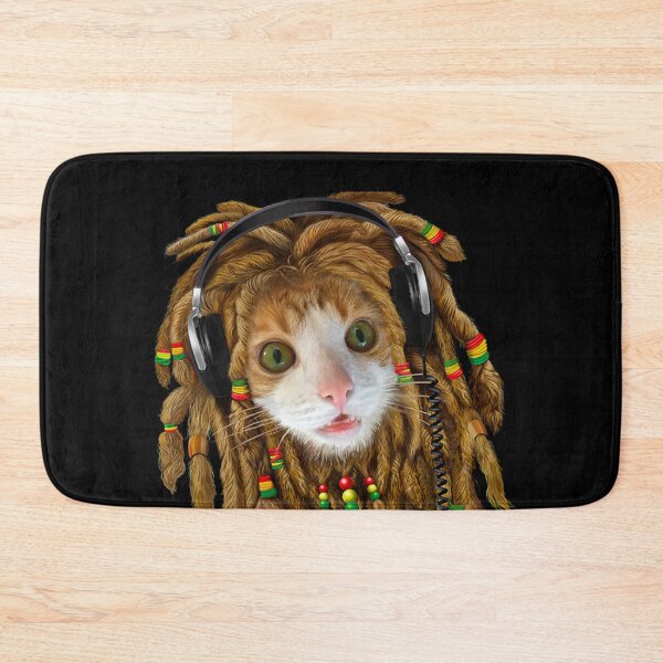 Item preview, Dreadlock cat loves music designed and sold by Elmanji.