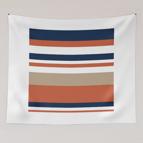 Item preview, Blue orange stripes  designed and sold by creaturespie.