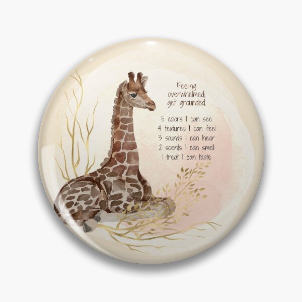 Item preview, Overwhelmed? Stop and ground, look around... Mindfulness using the five senses, grounding technique. You will get through this, you are worthy and deserving of care and safety. designed and sold by Orianah.