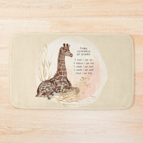 Item preview, Overwhelmed? Stop and ground, look around... Mindfulness using the five senses, grounding technique. You will get through this, you are worthy and deserving of care and safety. designed and sold by Orianah.