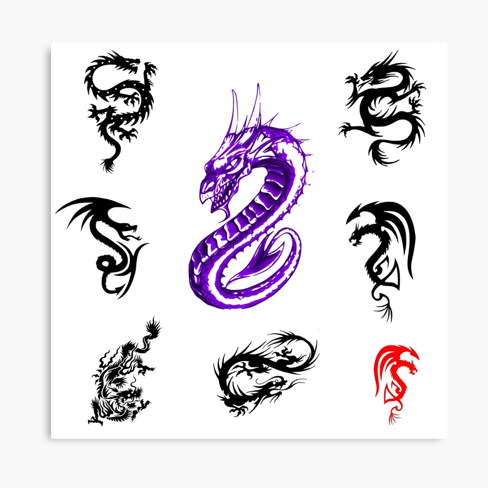 Dragon tattoo design. Vector project of black angry dragon. 22759983 Vector  Art at Vecteezy