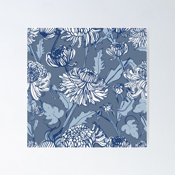 Artikelvorschau, Elegante Vintage Blue Floral entworfen und verkauft von pugmom4.