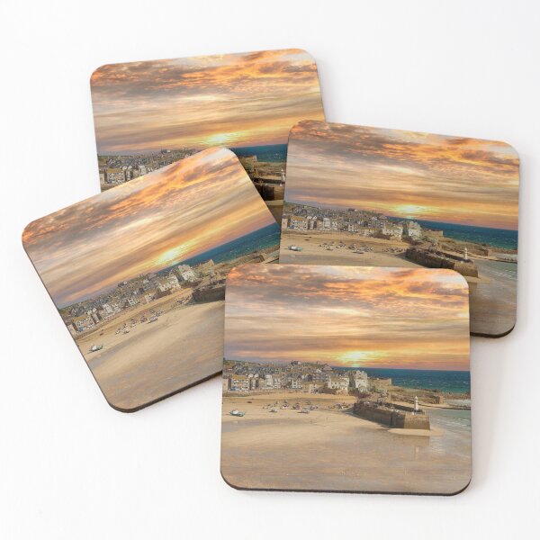 Item preview, St Ives Harbour beach sunset designed and sold by kathleenjean.