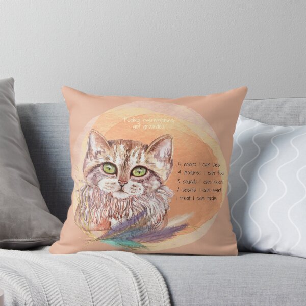 Item preview, Overwhelmed? Stop and ground, look around... Mindfulness using the five senses, grounding technique. You will get through this, you are worthy and deserving of care and safety. designed and sold by Orianah.