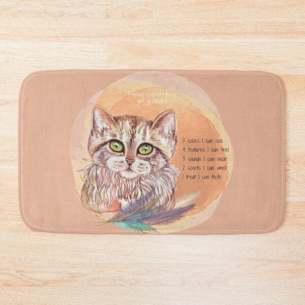 Item preview, Overwhelmed? Stop and ground, look around... Mindfulness using the five senses, grounding technique. You will get through this, you are worthy and deserving of care and safety. designed and sold by Orianah.
