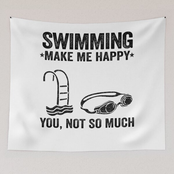 Item preview, Swimming Make Me Happy Funny Swimmer Team Gift designed and sold by Stronzi.