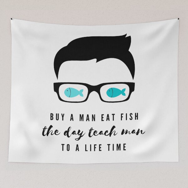 Item preview, Buy A Man Eat Fish The Day Teach Man To A Life Time Classic T-Shirt designed and sold by SproutByAn.