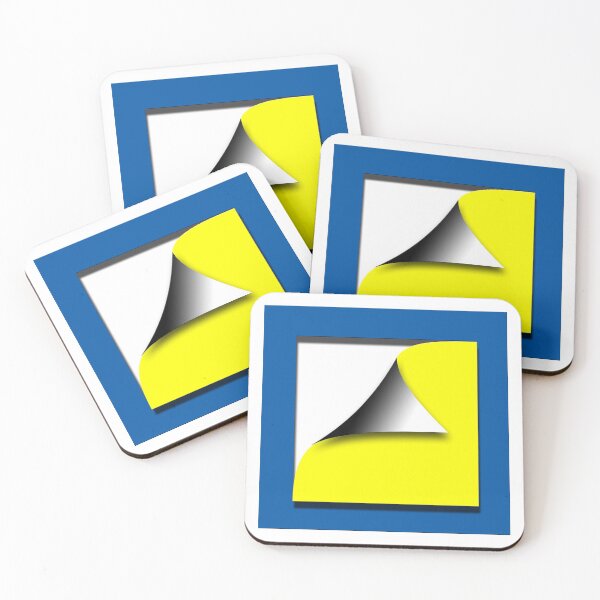 Item preview, Square (9), (yellow, blue,) graphics, art, decorative, digital, construction, abstract, designed and sold by Paszkan.