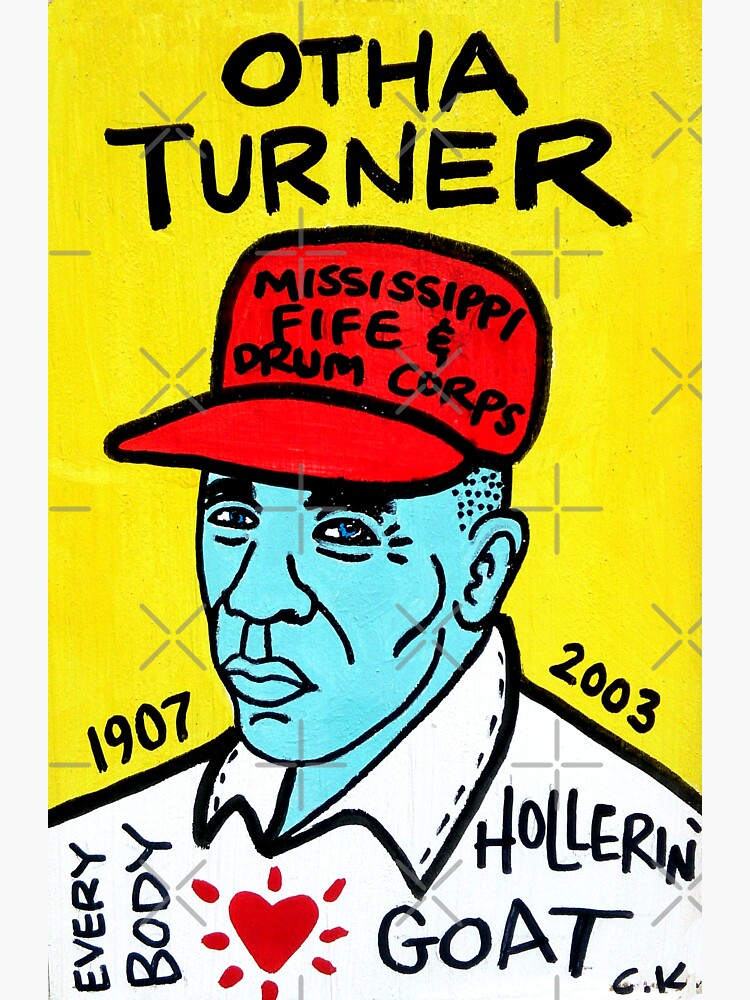 Otha Turner Blues folk art by krusefolkart