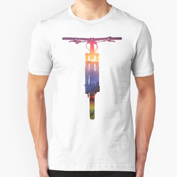 Mountain Bike Sunset - MTB Collection #002 Slim Fit T-Shirt