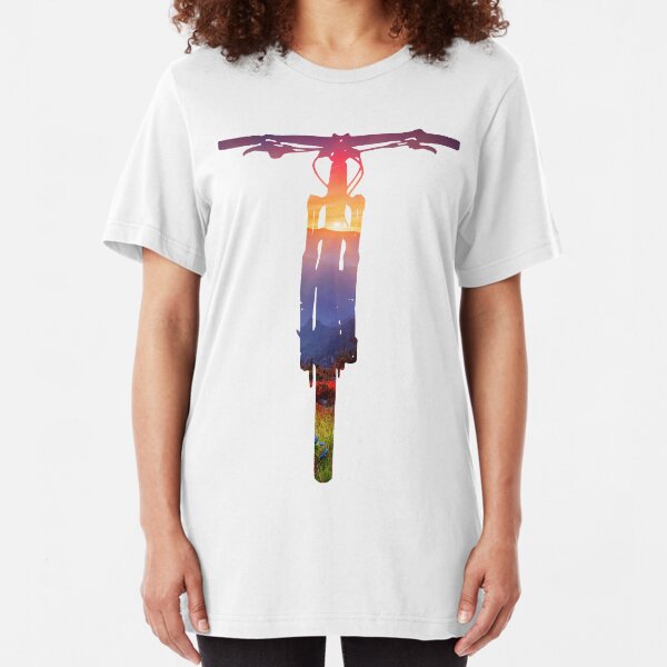 Mountain Bike Sunset - MTB Collection #002 Slim Fit T-Shirt