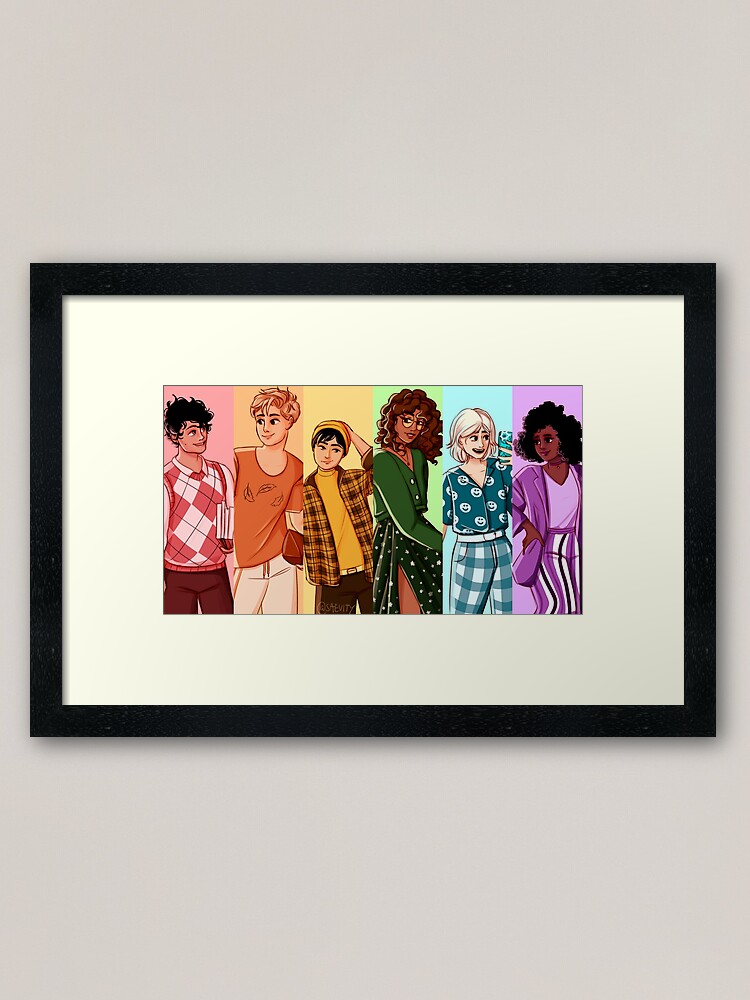 Heartstopper squad but make it rainbow Framed Art Print for Sale