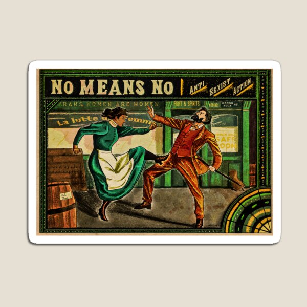 Aperçu de l'œuvre Non c'est Non - MeToo Poster anti sexiste créée et vendue par Loki Propagandart.