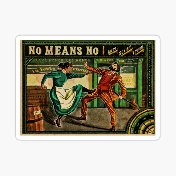 Aperçu de l'œuvre Non c'est Non - MeToo Poster anti sexiste créée et vendue par Loki Propagandart.